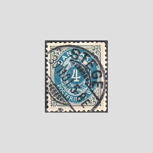 FRIMRKER DANMARK | 1895 - AFA 23B - 4 re gr/bl - Lux Stemplet "STEGE"