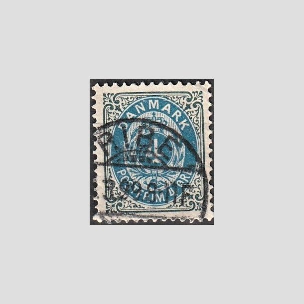 FRIMRKER DANMARK | 1895 - AFA 23B - 4 re gr/bl - Lux Stemplet "RIBE"