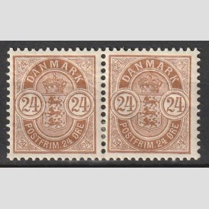 FRIMRKER DANMARK | 1901-02 - AFA 39 - 24 re brun i par - Ubrugt