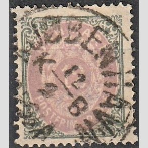 FRIM�RKER DANMARK | 1875 - AFA 26 - 12 �re gr�/violet - Lux Stemplet 