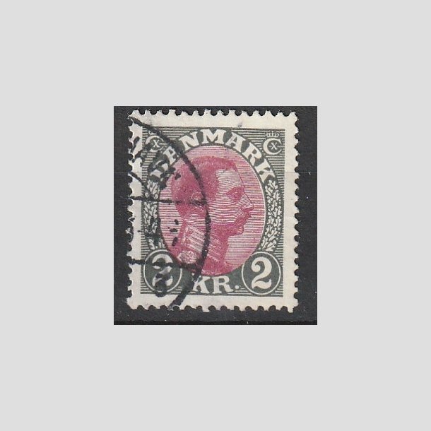 FRIMRKER DANMARK | 1925-26 - AFA 151 - Chr. X 2 Kr. gr/rdlilla (3K) - Stemplet