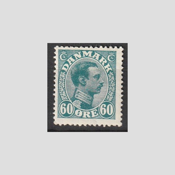 FRIMRKER DANMARK | 1921-22 - AFA 130 - Chr. X 60 re blgrn - Postfrisk