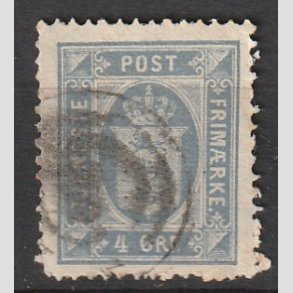 FRIMRKER DANMARK | 1875 - AFA 5a - 4 re ultramarin - Stemplet