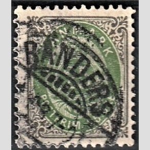 FRIM�RKER DANMARK | 1895 - AFA 29B - 25 �re gr�/gr�n - Stemplet 