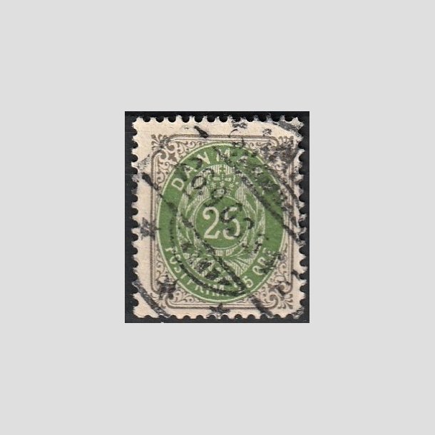 FRIMRKER DANMARK | 1895 - AFA 29B - 3K - 25 re gr/grn - Stemplet