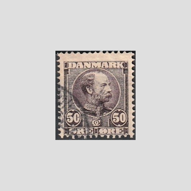 FRIMRKER DANMARK | 1904-05 - AFA 50 - Chr. IX 50 re lilla - Stemplet