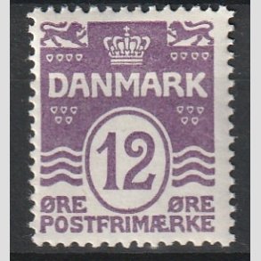 FRIMRKER DANMARK | 1926-30 - AFA 168 - Blgelinie 12 re violet - Postfrisk