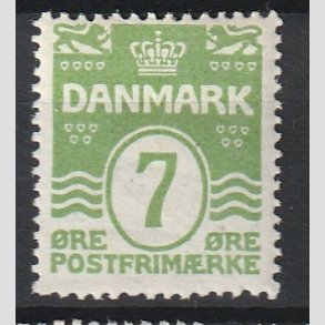 FRIM�RKER DANMARK | 1926-30 - AFA 167 - B�lgelinie 7 �re lysgr�n - Ubrugt