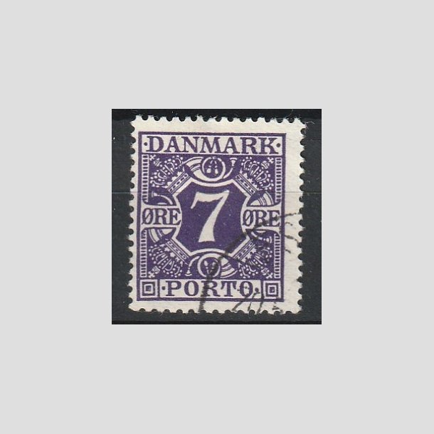 FRIMRKER DANMARK | 1930 - AFA 21 - 7 re violet - Stemplet