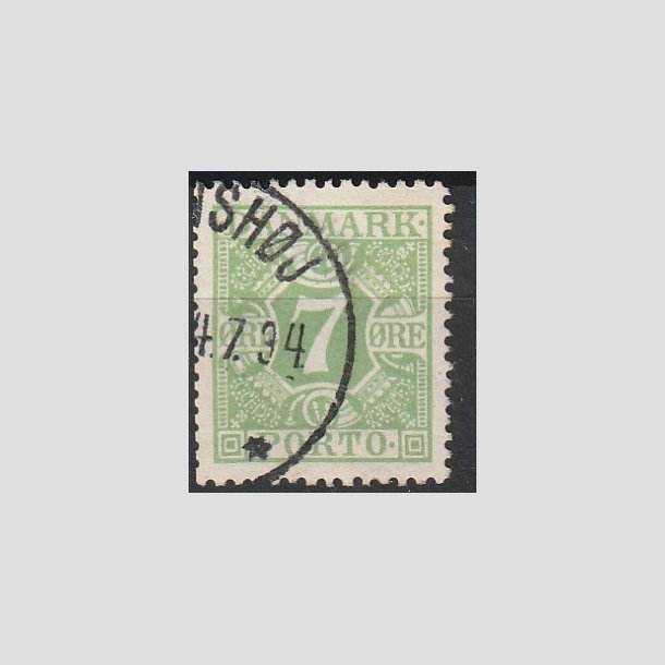 FRIMRKER DANMARK | 1926-27 - AFA 17 - 7 re lysgrn - Stemplet