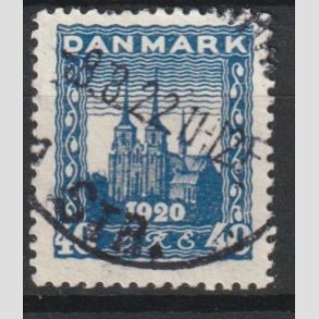 FRIM�RKER DANMARK | 1921 - AFA 116 - Genforening 40 �re bl� - Stemplet