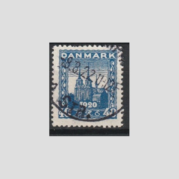 FRIMRKER DANMARK | 1921 - AFA 116 - Genforening 40 re bl - Stemplet