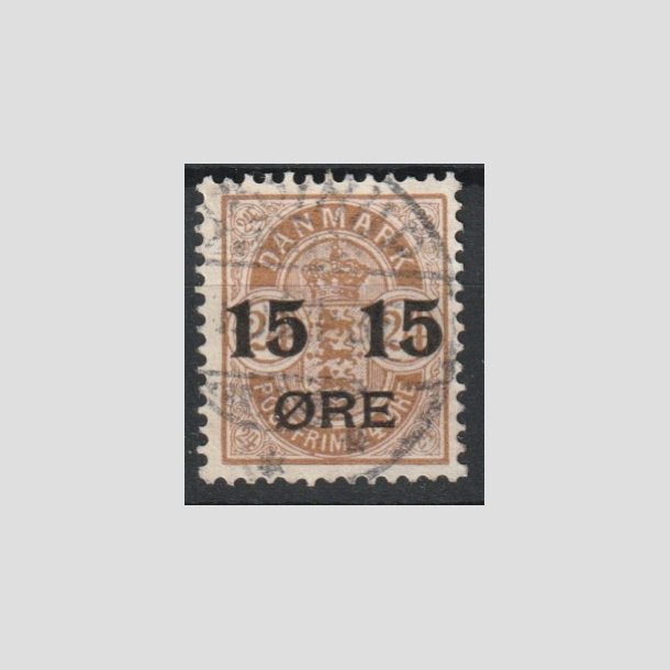 FRIMRKER DANMARK | 1904 - AFA 41 - 15/24 re brun provisorier - Stemplet