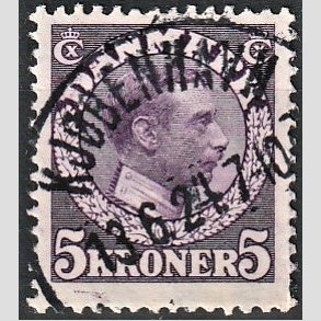 FRIMRKER DANMARK | 1918-20 - AFA 110a - 2K - Chr. X 5 Kroner rdviolet - LUX Stemplet 