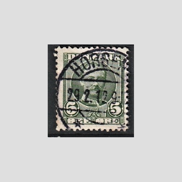 FRIMRKER DANMARK | 1907 - AFA 54 - Frederik VIII 5 re grn (2K) - Lux Stemplet "HORSENS"