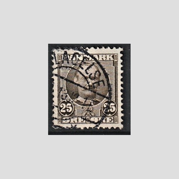 FRIMRKER DANMARK | 1907 - AFA 57 - Frederik VIII 25 re sepiabrun - Stemplet "SLAGELSE"