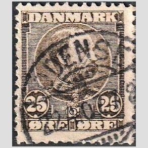 FRIMRKER DANMARK | 1904-05 - AFA 49 - Chr. IX 25 re sepiabrun - Lux Stemplet 