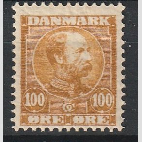 FRIMRKER DANMARK | 1904-05 - AFA 51 - Chr. IX 100 re gulbrun - Ubrugt