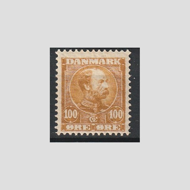 FRIMRKER DANMARK | 1904-05 - AFA 51 - Chr. IX 100 re gulbrun - Ubrugt