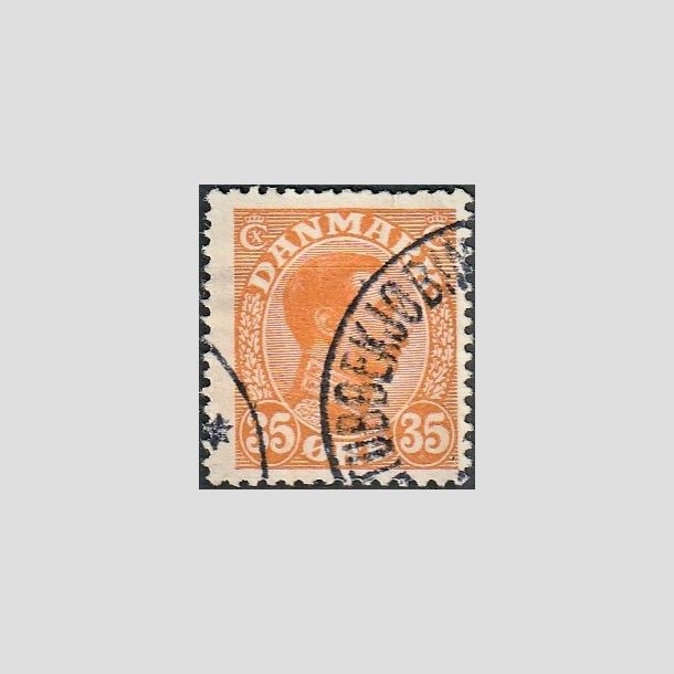 FRIMRKER DANMARK | 1913 - AFA 73 - Chr. X 35 re orange - Stemplet "STUBBEKJBING"