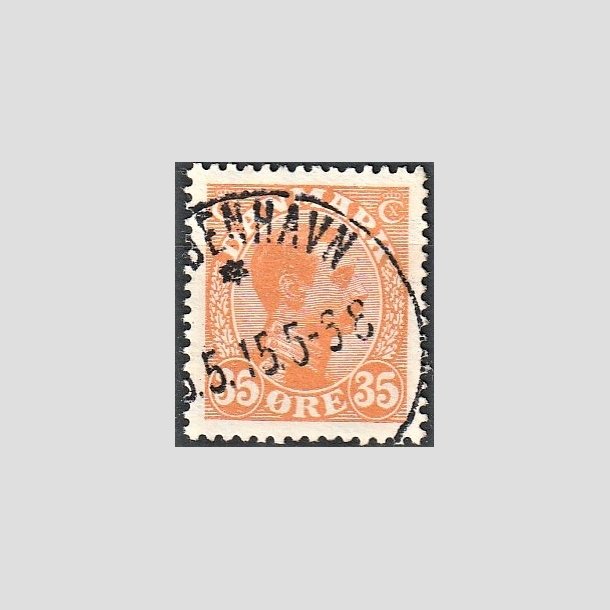 FRIMRKER DANMARK | 1913 - AFA 73 - Chr. X 35 re orange - Stemplet "KJBENHAVN"