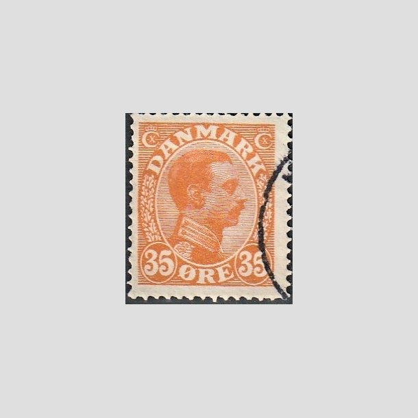 FRIMRKER DANMARK | 1913 - AFA 73 - Chr. X 35 re orange - Stemplet