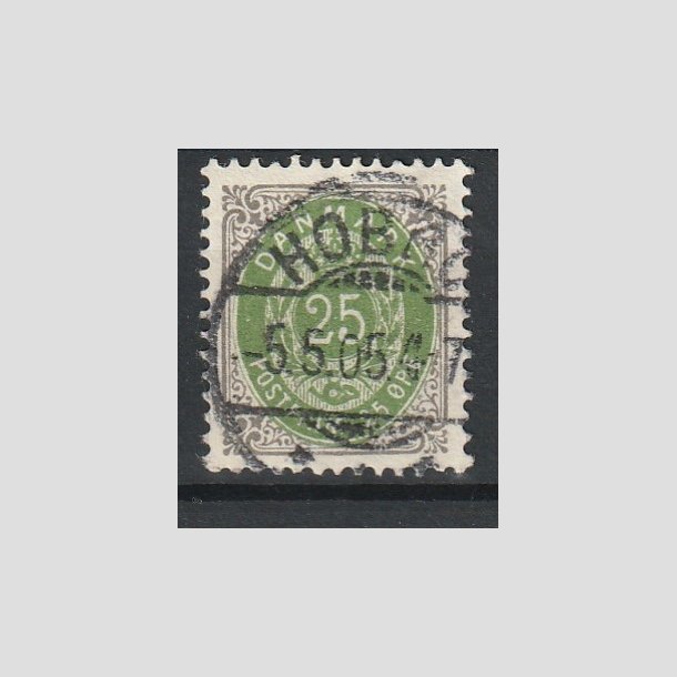 FRIMRKER DANMARK | 1902 - AFA 29C - 25 re gr/grn - Stemplet "HOBRO"