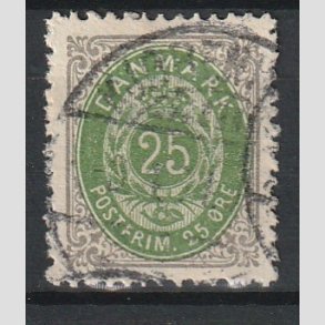 FRIM�RKER DANMARK | 1902 - AFA 29C - 25 �re gr�/gr�n - Stemplet