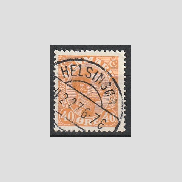 FRIMRKER DANMARK | 1925-26 - AFA 150 - Chr. X 40 re orange - Lux Stemplet "HELSINGR"