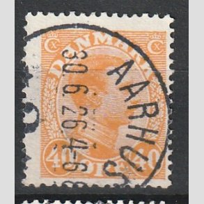 FRIMRKER DANMARK | 1925-26 - AFA 150 - Chr. X 40 re orange - Lux Stemplet 