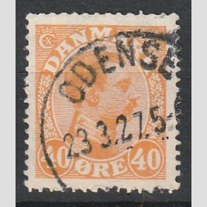 FRIMRKER DANMARK | 1925-26 - AFA 150 - Chr. X 40 re orange - Lux Stemplet 