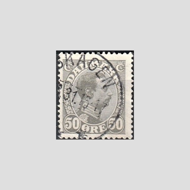 FRIMRKER DANMARK | 1921-22 - AFA 129a - Chr. X 50 re gr (3K) - Stemplet "SKAGEN"