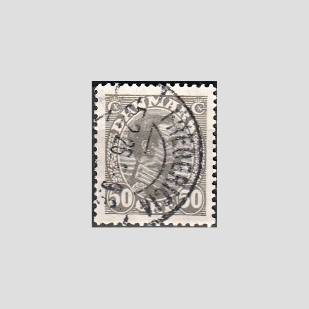 FRIMRKER DANMARK | 1921-22 - AFA 129a - Chr. X 50 re gr - Stemplet "FREDERICIA"