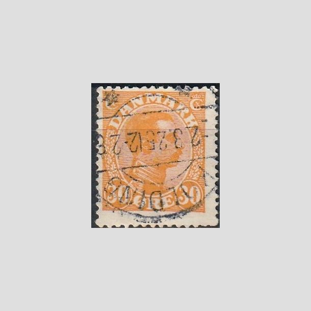 FRIMRKER DANMARK | 1921-22 - AFA 127 - Chr. X 30 re orange - Stemplet "KOLDING"