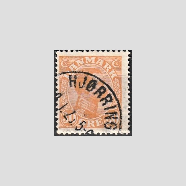 FRIMRKER DANMARK | 1921-22 - AFA 127 - Chr. X 30 re orange - Stemplet "HJRRING"