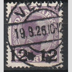 FRIMRKER DANMARK | 1926 - AFA 159 - 12 12/15 re violet Chr. X provisorier - Stemplet 