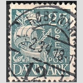 FRIMRKER DANMARK | 1933 - AFA 205 - Karavel 25 re bl Type I - Stemplet 