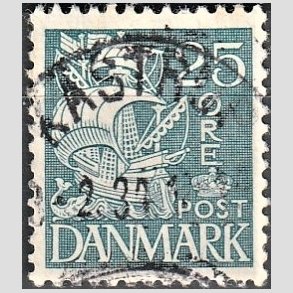 FRIMRKER DANMARK | 1933 - AFA 205 - Karavel 25 re bl Type I - Stemplet 