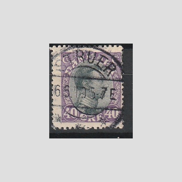 FRIMRKER DANMARK | 1918-20 - AFA 105 - Chr. X 40 re lilla/sort - Stemplet "STRUER"