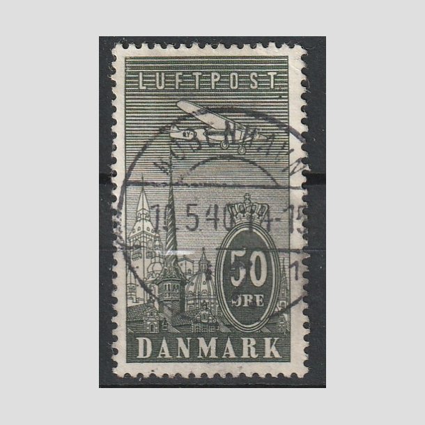 FRIMRKER DANMARK | 1934 - AFA 219 - Ny Luftpost 50 re gr - Stemplet "KBENHAVN"