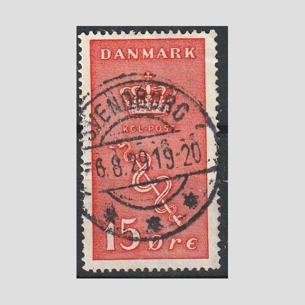 FRIMRKER DANMARK | 1929 - AFA 179 - 15+5 re rd Krftfrimrke - Stemplet "SVENDBORG"