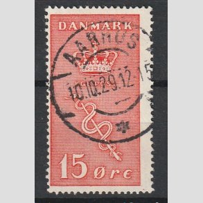 FRIM�RKER DANMARK | 1929 - AFA 179 - 15+5 �re r�d Kr�ftfrim�rke - Stemplet 