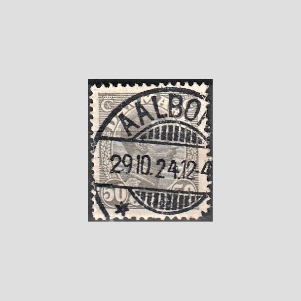 FRIMRKER DANMARK | 1921-22 - AFA 129a - Chr. X 50 re gr - Lux Stemplet "AALBORG"