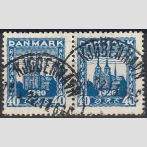 FRIMRKER DANMARK | 1921 - AFA 116 - Genforening 40 re bl i par - Stemplet 