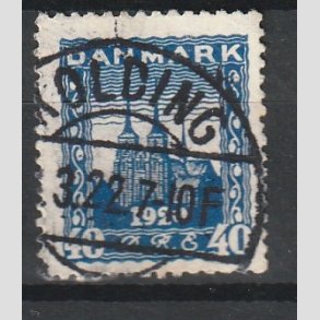 FRIM�RKER DANMARK | 1921 - AFA 116 - Genforening 40 �re bl� - Lux Stemplet 
