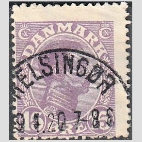 FRIMRKER DANMARK | 1913 - AFA 70a - Chr. X 15 re matlilla - Lux Stemplet 