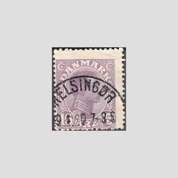 FRIMRKER DANMARK | 1913 - AFA 70a - Chr. X 15 re matlilla - Lux Stemplet "HELSINGR"