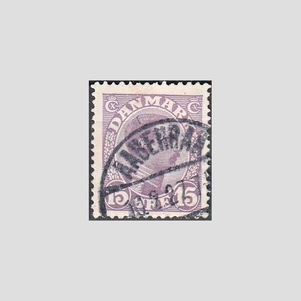 FRIMRKER DANMARK | 1913 - AFA 70a - Chr. X 15 re matlilla (2K) - Lux Stemplet "AABENRAA"