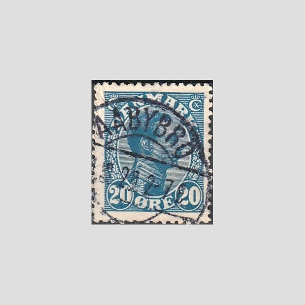 FRIMRKER DANMARK | 1913 - AFA 71 - Chr. X 20 re bl (2K) - Lux Stemplet "AABYBRO"