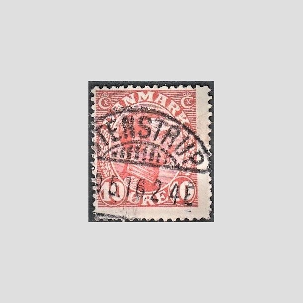 FRIMRKER DANMARK | 1913 - AFA 69 - Chr. X 10 re rd (3K) - Lux Stemplet "STENSTRUP"
